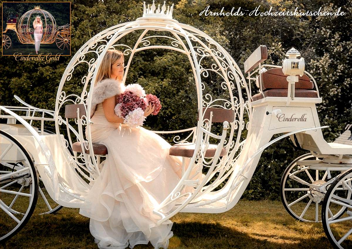 Cinderella-Brautkutsche zum Standesamt Leipzig